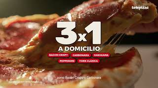 Telepizza 3x1 a domicilio de Telepizza | El 2024 empieza muy bien anuncio