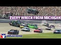Cars flipping, huge hits | Every wreck from the Coca-Cola iRacing Series at Michigan