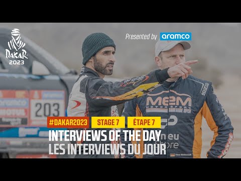 Interview of the day presented by Aramco - Stage 7  - #Dakar2023