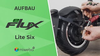 40 km/h E-Scooter Aufbau: eFlux Lite Six 1000 Watt Elektroroller – 2022 | Montage Anleitung | Miweba