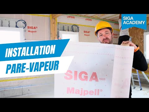 (How To) Installing a vapour retarder for blow-in insulation - SIGA Majpell 5R
