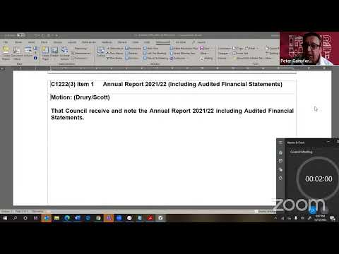 Extraordinary Council Meeting - 13 December 2022