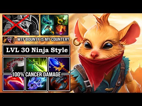 LVL 30 CARRY BOUNTY HUNTER Ninja Roaming Style 100% WTF Damage Even Timbersaw Isn't Tanky DotA 2