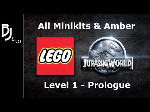 Lego Jurassic World - All Amber and Minikits - Lvl 1 - Prolouge