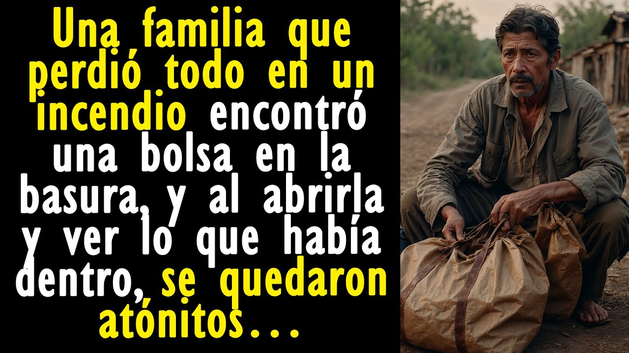 Una familia que perdió todo en un incendio encontró una bolsa en la basura, y al abrirla y ver...