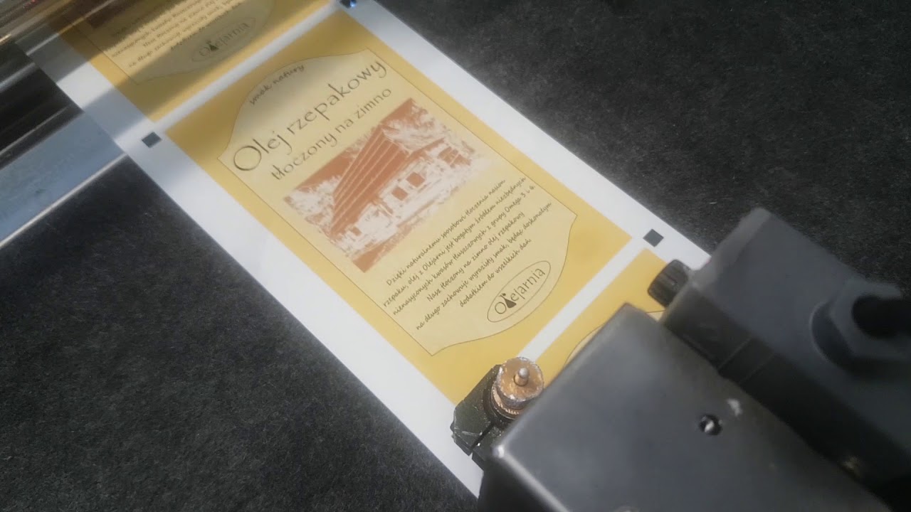 Etykiety na oleje butelki szklane