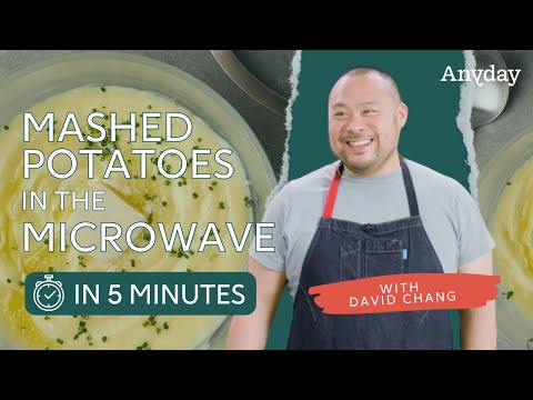 David Chang Makes Mashed Potatoes in the Microwave in MINUTES