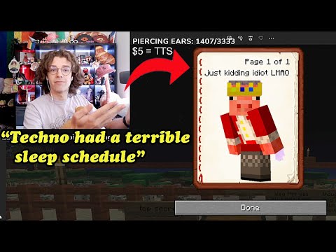 Eret shows Techno's secret book from SMP Earth and Eret went & fed Carl...