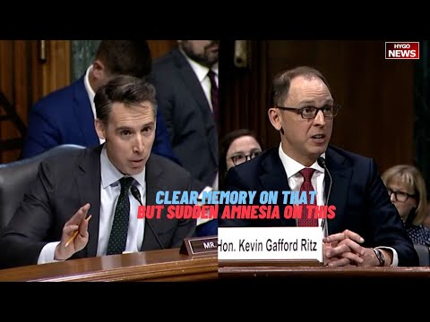 Hawley to Nominee Lying: very unusual, sandbag, clear memory on that but sudden amnesia on this