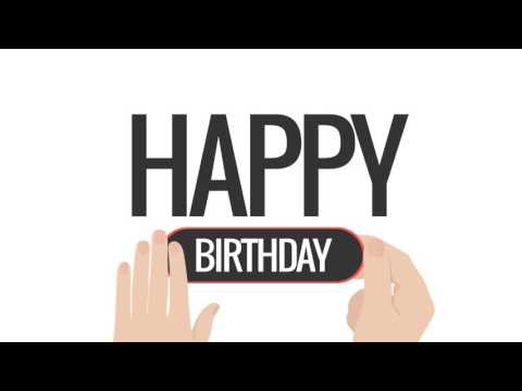Happy Birthday Song for Kristin, Kinetic Typography 1080p