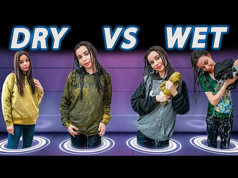 Mess is Fine Soaking Wetlook Shower Tease dry vs wet vs try on