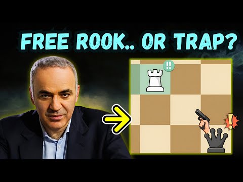 Kasparov Sets the Ultimate Trap — Would You Take the Rook? 
