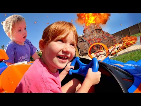 VOLCANO ESCAPE!!  Driving Niko for a rescue mission because the Floor is Lava at pirate island! 🌋