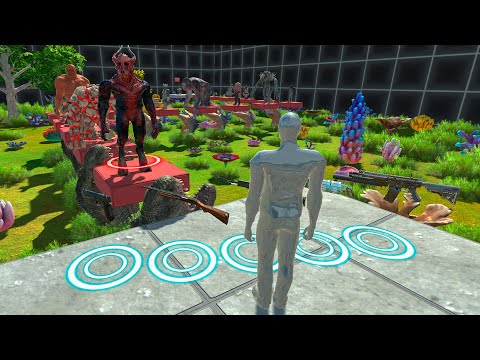 🔥FPS EXTREME PARKOUR WITH HEAD DINOSAUR ALL UNITS - Animal Revolt Battle Simulator