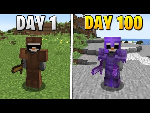 SB737 - I Survived 100 Days as a HUNTER in Hardcore Minecraft...