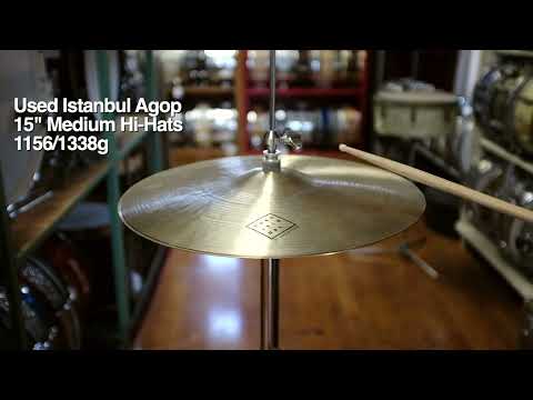Used Istanbul Agop 15" Medium Hi-Hats 1156/1338g