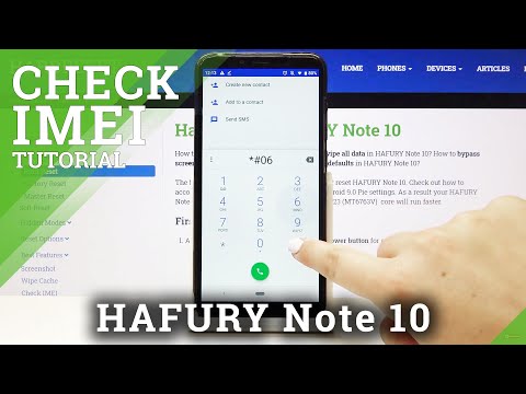 How to Check IMEI Number of HAFURY Note 10 – IMEI & Serial Number