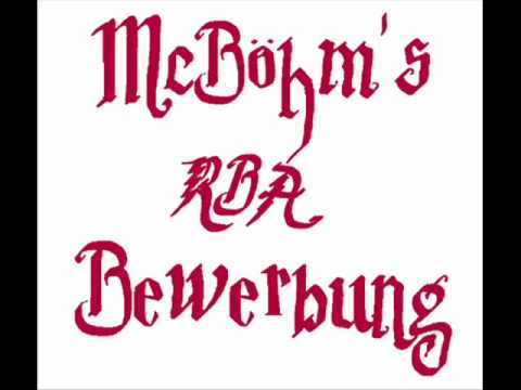 McBöhm's RBA Bewerbung