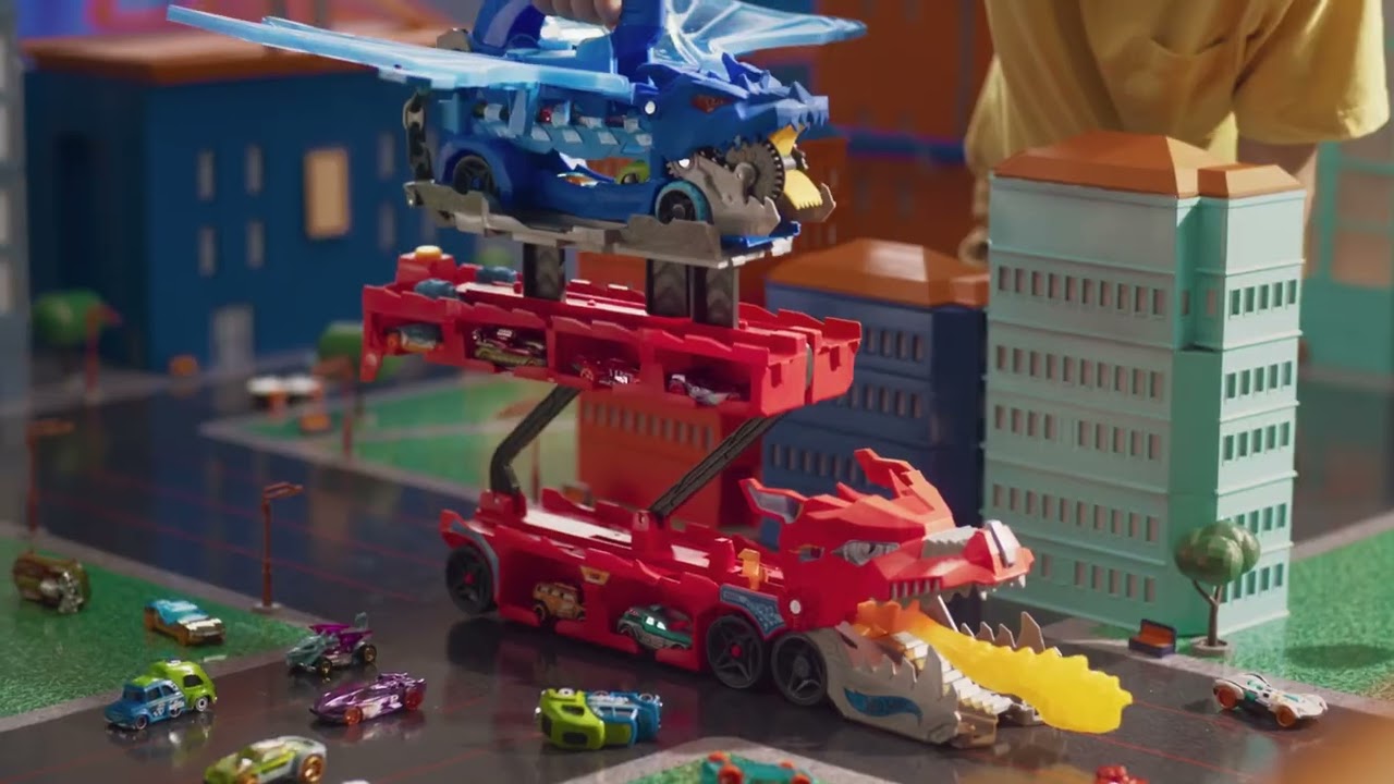 Hot Wheels City: Sárkányjárgány autószállító - Mattel videó