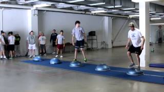 preview picture of video 'Kalkaska Rhinos Junior Hockey Club - Off Ice Training - Bosu Balls'