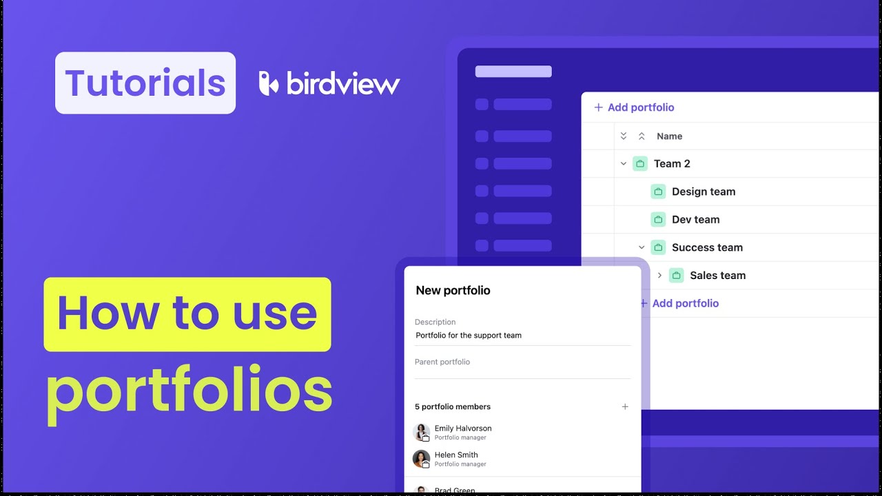 How to Use Portfolios | Birdview tutorial