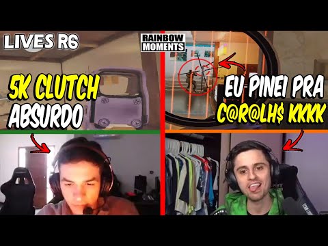 5K CLUTCH ABSURDO DO LAGONIS, PINADA MONSTRUOSA DO RAZAH E MAIS - MELHORES MOMENTOS LIVES R6