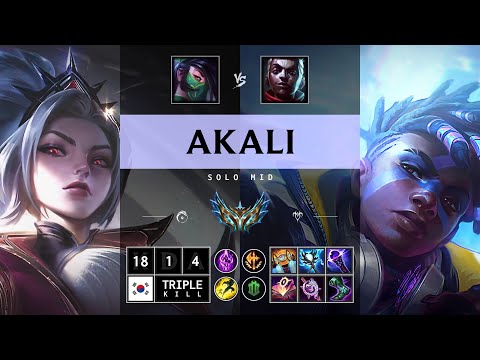 Akali Mid vs Ekko: Triple Kill, Legendary - KR Challenger Patch 14.15