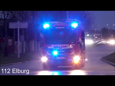 PRIO 1 Rijopleidings Tankautospuit Brandweer IJsselland met spoed door Zwolle