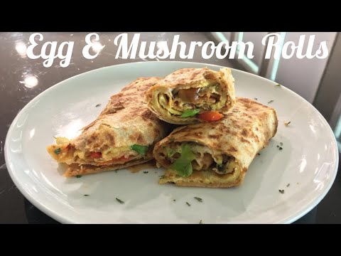 EGG & MUSHROOM ROLLS // HOW TO MAKE LUNCH IN 5 MINUTES