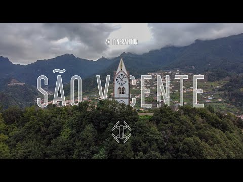 Madeira, Portugal [4K] São Vicente From Above. Picturesque Town on the North of the Island. 2021