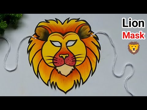 DIY Paper Lion Mask | Easy Animal Mask Craft for Kids | Lion Face Mask Making at Home