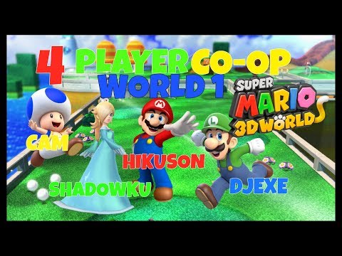 Super Mario 3D World - 4 player Co-op World 1