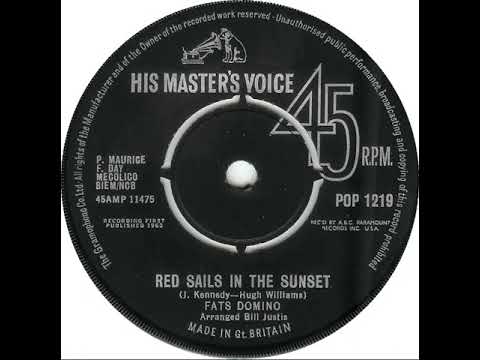 UK New Entry 1963 (231) Fats Domino - Red Sails In The Sunset
