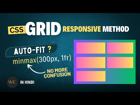 CSS Grid - Auto-fit, Minmax Property | How to Make CSS Grid Responsive| CSS Grid Responsive Method
