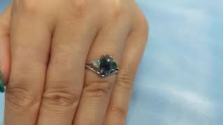 14k Gold Vintage Style Ring, Salt and Pepper Diamond Engagement Ring Set, Statement Rings for Women