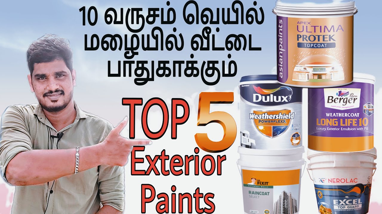 TOP 5 Exterior Waterproofing Paints Tamil| 10years Warranty Exterior Paints