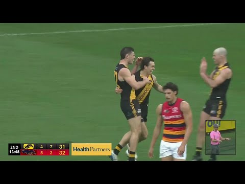 Qualifying Final Hostplus SANFL Snapshot - Glenelg's Luke Partington goals outside 50m