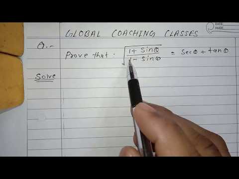 Prove that : root 1 + sin theta / 1-sin theta = sec theta + tan theta.
