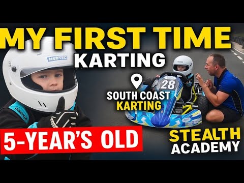 5-year-old's first time in a Might-E Bambino kart at South Coast with Stealth Academy!