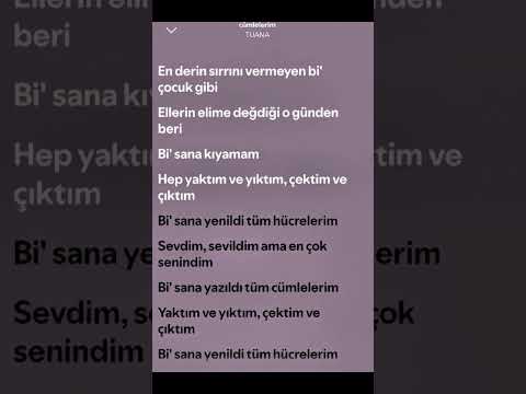TUANA - C&Uuml;MLELERİM #music #spotify #şarkı #song #keşfet #youtubeshorts #eftalyamusic