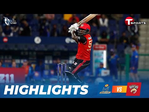 Highlights | Desert Vipers vs MI Emirates | IL T20 | Cricket | T Sports