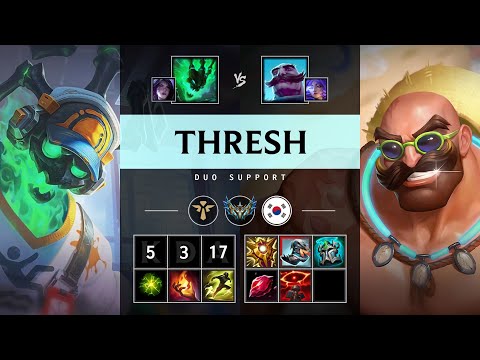Thresh Support vs Braum - KR Challenger Patch 25.15