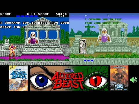 Altered beast Sega Genesis vs Master system longplay