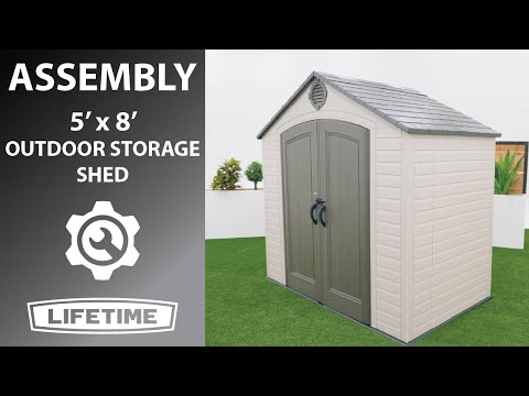 Lifetime 8' x 5' Outdoor Storage Shed | Lifetime Assembly Video
