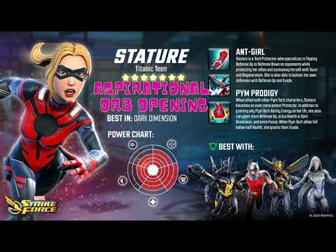 Time for Stature! Huge Aspirational orb opening. How many will I get? - Marvel Strike Force