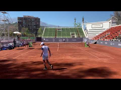 Daniel Nunez vs Oliver Crawford - Court Level View, Challenger Santiago II 2021