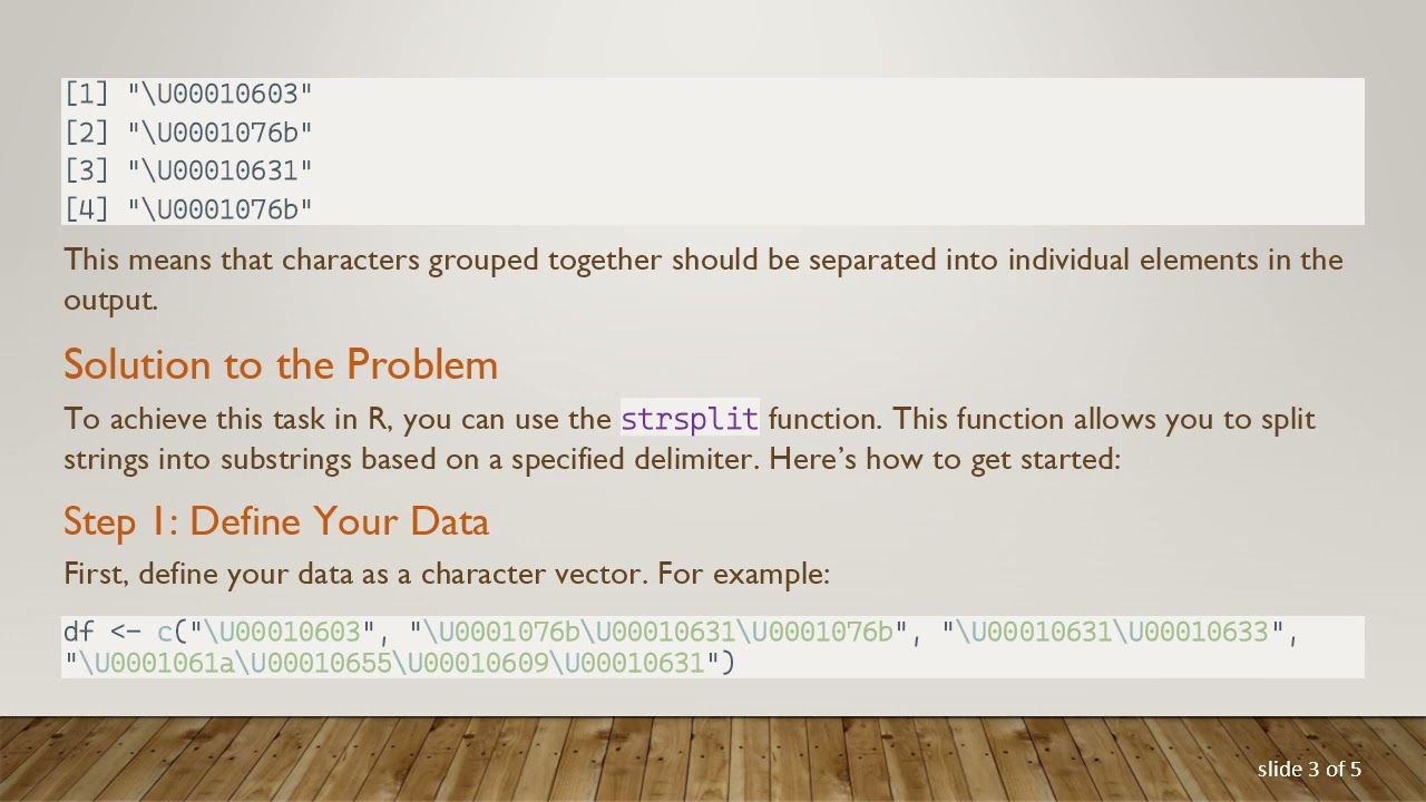 Splitting Unicode Characters in R