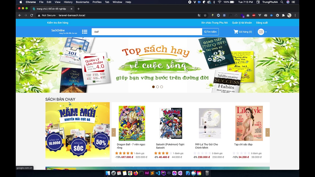Đồ án tốt nghiệp - Website bán sách laravel - Review phần 1