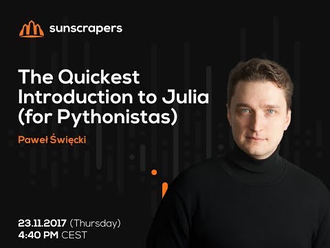 The Quickest Introduction to Julia (for Pythonistas)