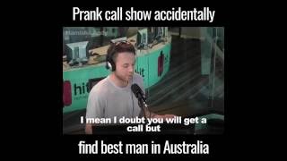 Prank call show accidentally find best man in Australia